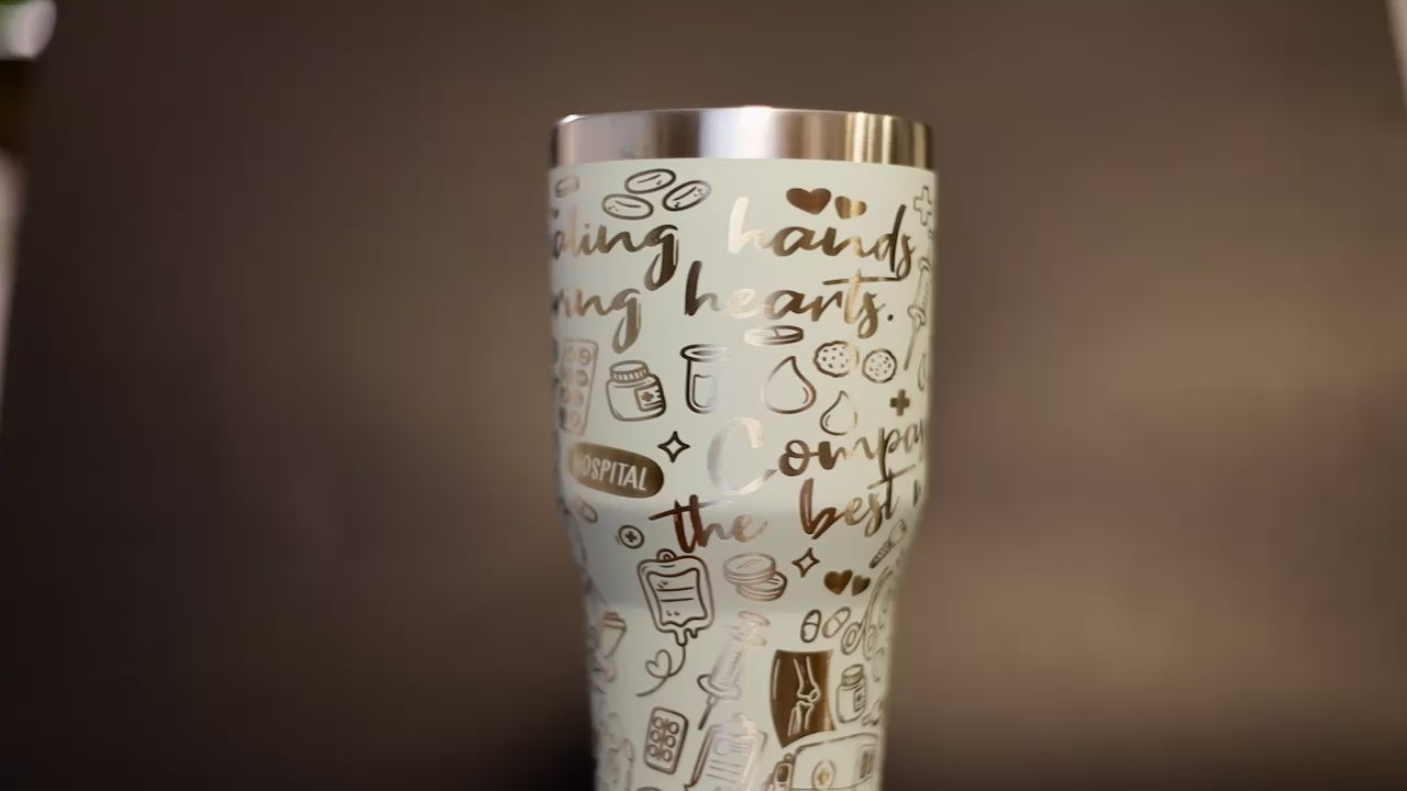 Nurses are Heroes - Full Wrap 30oz Tumbler