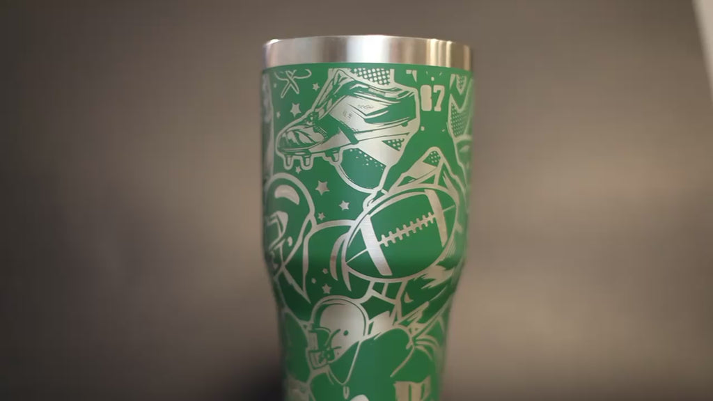 20oz Football Tumbler